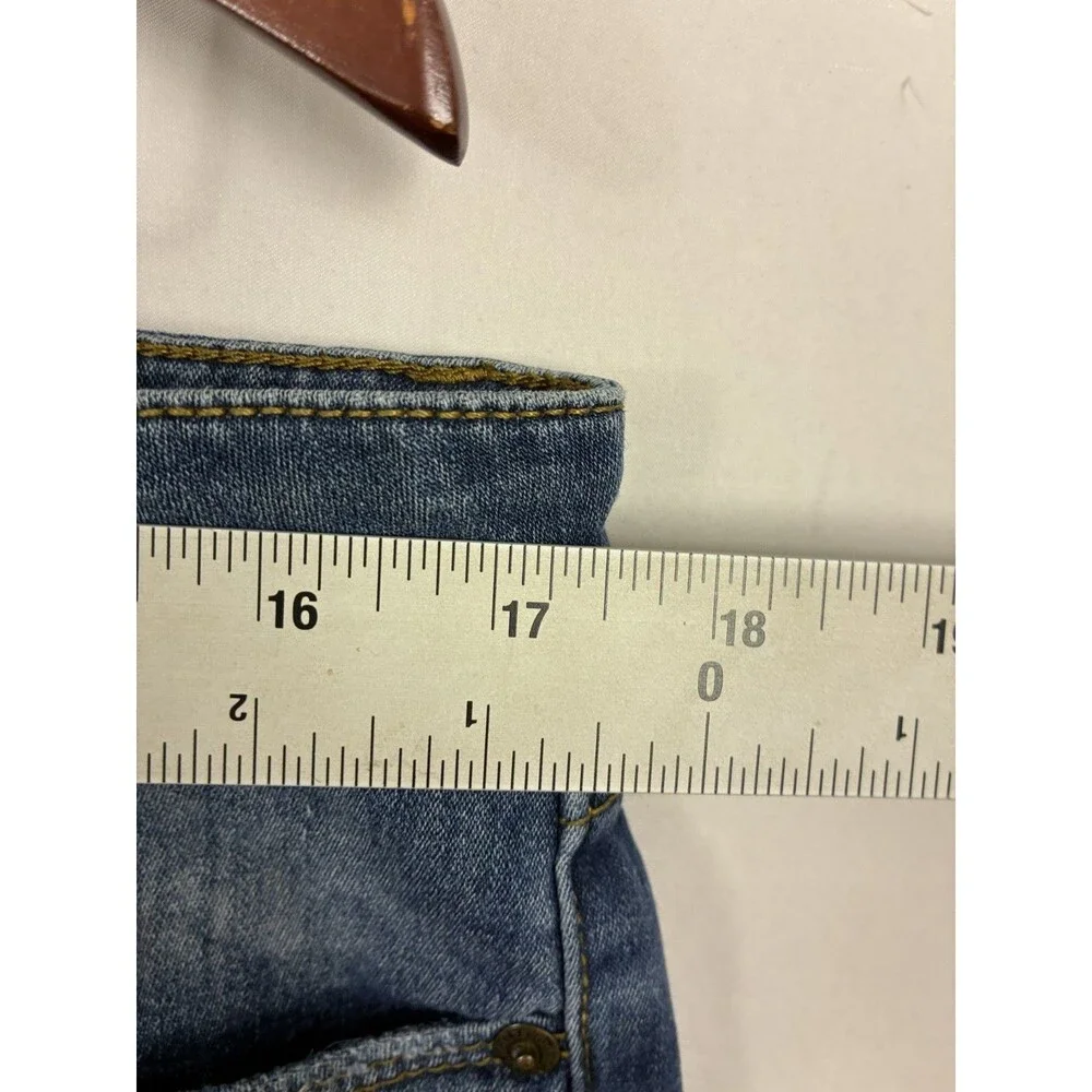 GUESS Men's Distressed Blue Denim Jogger Jeans Size 31 Stretch Tapered Cuffed